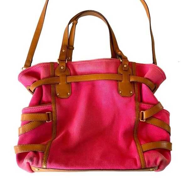 Michael Kors Large Gansevoort Canvas Leather Tote Bag - Picture 2 of 9